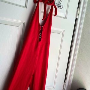 Red stretchy 70’s Jumper w Halter top x Tiger Mist